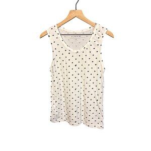 Imrie Womens Polka Dot Sleeveless Tank Top - S - Organic Cotton Made In USA